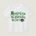 thumbnail image 1 of Tao Tao Happy St.Patrick's Day Short Sleeve For Kids Lucky Shamrock Tops Boys and Girls T Shirts Holiday Clothes 1-12 Years Summer Round Neck Comfortable Top White 9 Years, 1 of 3