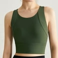 thumbnail image 1 of Tao High Neck Sports Bra for Women Longline Medium Impact Workout Crop Tank Tops Wirefree Padded Yoga Bra Gym Olive GreenS, 1 of 1