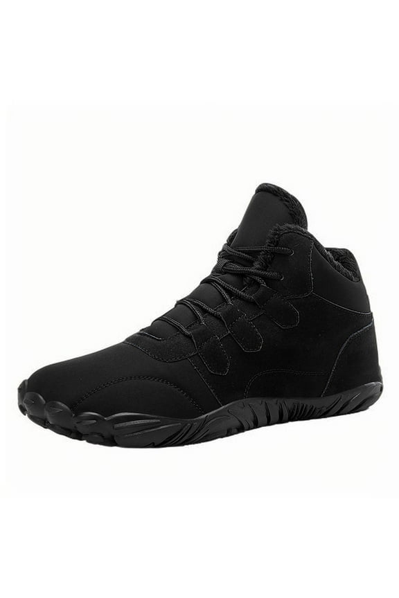 Hike Winter Footwear Barefoot Boots Mens Womens, Waterproof Winter Snow Boots, Warm Ankle Booties, Non-Slip Hike Shoes for Hiking Walking Outdoor Black 39