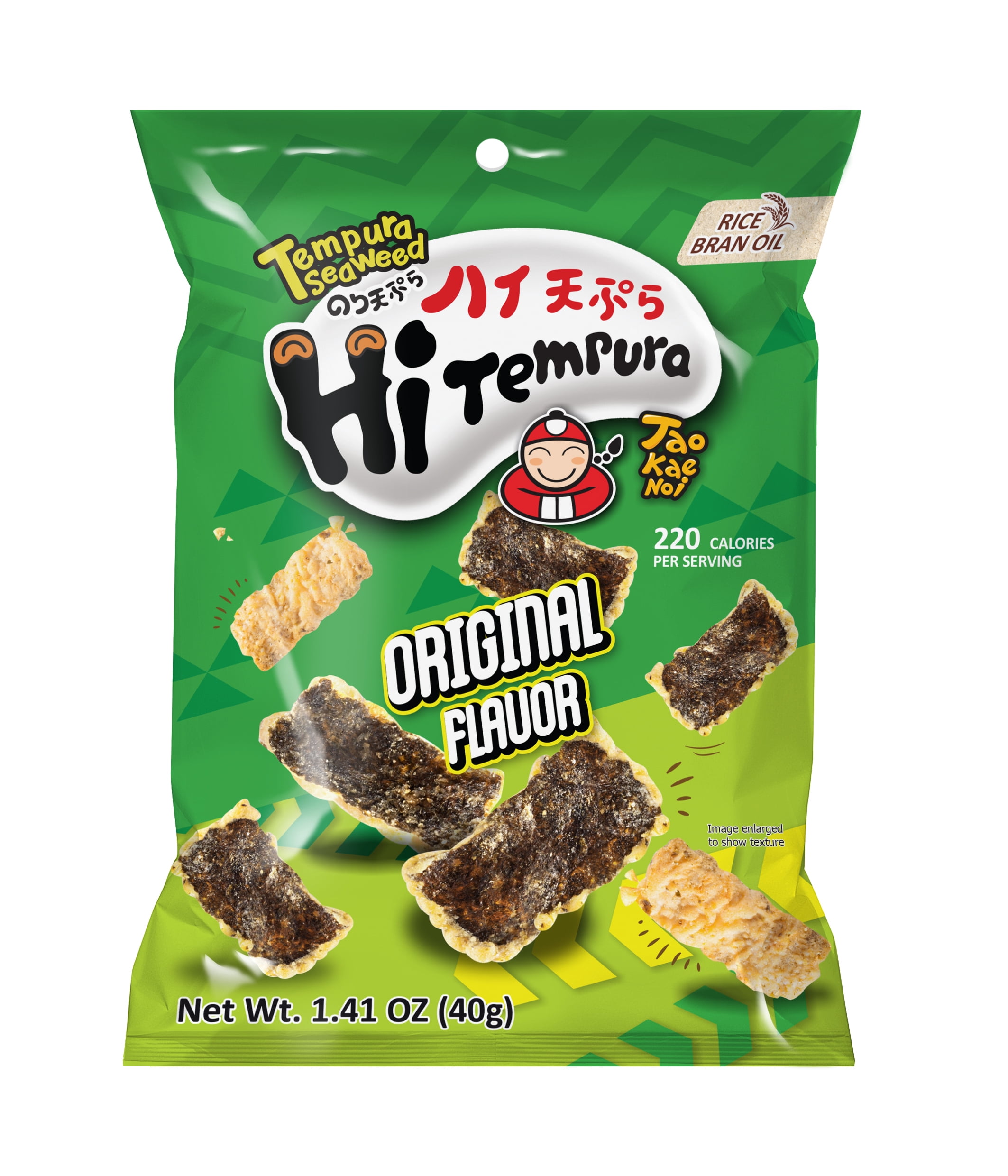 Tao Kae Noi Hi Tempura Seaweed Chips Original Flavor, 1.41 oz, 1 Count