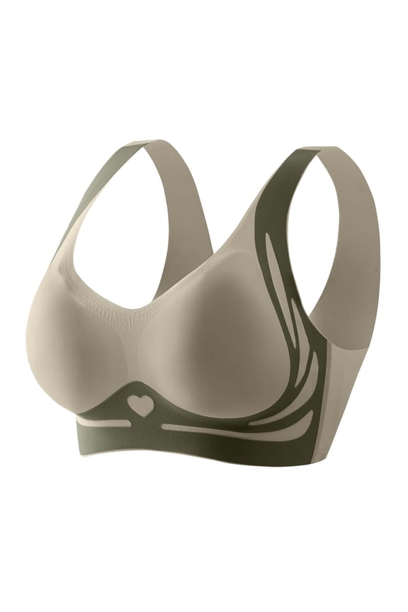 Tao Libiyi Super Gather Bra Wireless Push-Up Bra, Dotmalls Bra,Anti-Sagging Soft Comforts Trendy Bras For Women GreenM