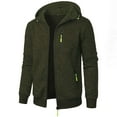 thumbnail image 1 of Tao Men Hoodies Casual Hoodies for Men with Zip Pockets Full Zip Long Sleeve Sweatshirt Sports Hooded Jacket Olive GreenL, 1 of 1