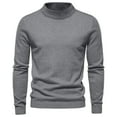 thumbnail image 1 of Tao Men's Slim Fit Mock Turtleneck Pullover Sweater Casual Basic Knitted Thermal Sweaters Mock Neck Long Sleeve Solid Color Base Layer ShirtGrayL, 1 of 1