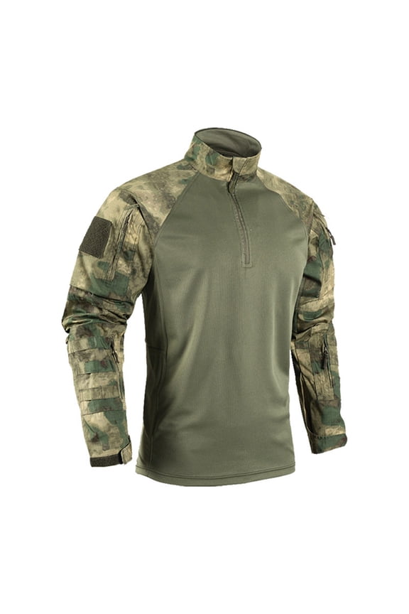 Tao Men's Tactical Tops Fall Winter Long Sleeve Army Uniform Outwear Loose Fit Hiking Hunting Outdoor Camo Sweatshirts CamouflageXL