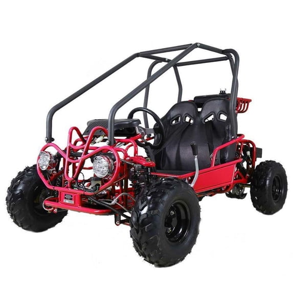 Tao Motor Upgraded GK110 110CC Youth Go Kart 4-Stroke Fully Automatic Gas Gokart with Reverse - Sporty Red
