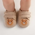 thumbnail image 1 of Tao Newborn Baby Boys Girls Cute Bear Booties Cozy Fleece Booties Stay On Socks Non Skid Soft Sole Infant Toddler Warm Winter House Slipper Crib Shoes Warm Plush ShoesKhaki11, 1 of 1
