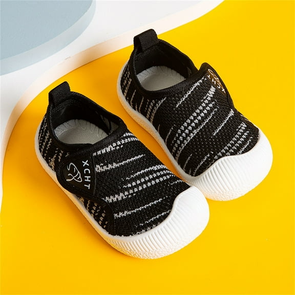 Tao Newborn Baby Boys Girls First Walker Crib Shoes Soft Rubber Sole Infant Sneakers Fashion High-Top Non-Slip Lightweight Easy Walk Casual Sport Strap Athletic Running ShoesBlack21