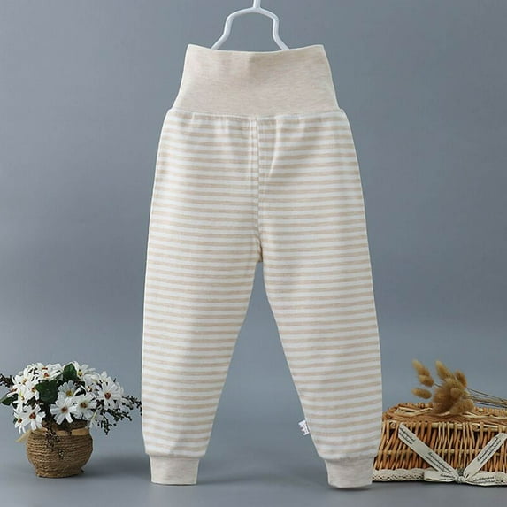 Tao Organic Cotton Baby Jogger Pants Solid Color Pants Soft And Stylish Toddler And Newborn Clothes For Boys Girls Beige2 Years