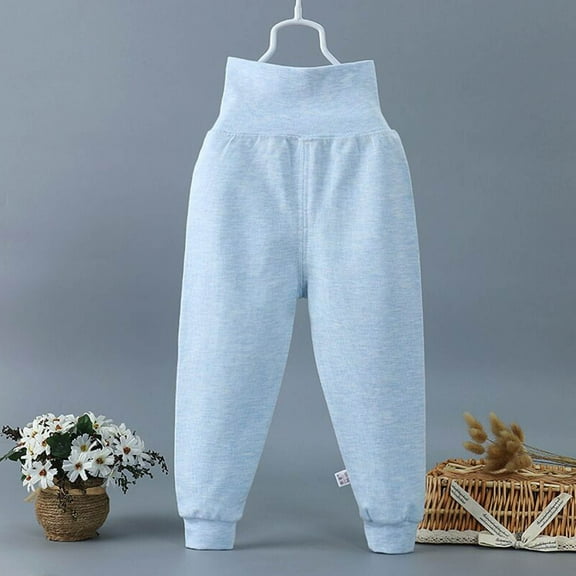 Tao Organic Cotton Baby Jogger Pants Solid Color Pants Soft And Stylish Toddler And Newborn Clothes For Boys Girls Light Blue3 Months