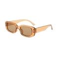 thumbnail image 1 of Tao Rectangle Sunglasses For Girl Boy Retro Driving Glasses 90’s Vintage Fashion Narrow Square Frame UV400 Protection KhakiFree Size, 1 of 1