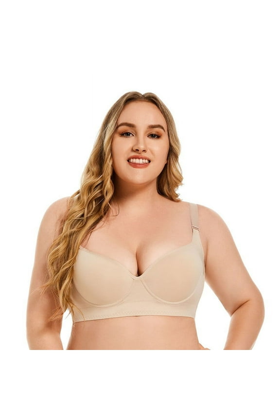 Tao Shapedly Bra, Shapely Bras For Women, Shapedly Back Smoothing Push-Up Bra, Full Coverage Bras For Women Back Fat Beige38/85B
