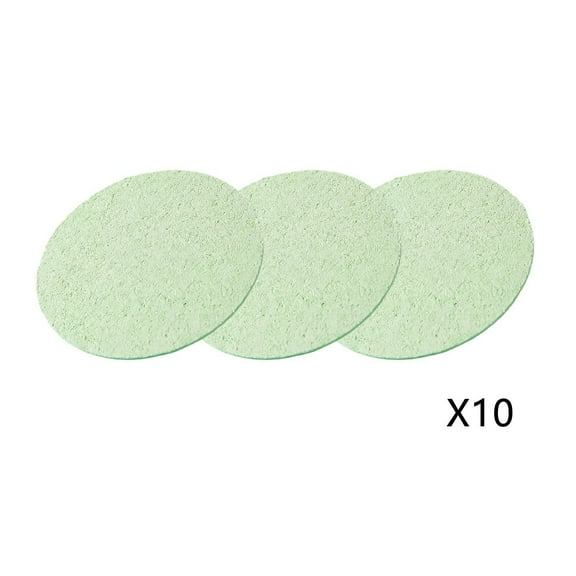 Tao Tao 10-Count Kitchen Sponges- Compressed Cellulose Sponges Non-Scratch Natural Dish Sponge 3D Foam Textured Sponges For Kitchen Bathroom Cars (Rotundity) Green