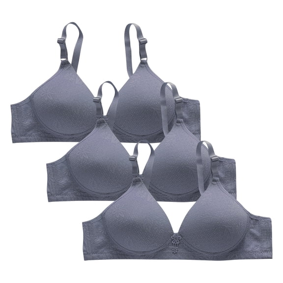 Tao Tao 3 Pack Wireless Bras for Women Full Coverage Everyday Bras Adjustable Strap T Shirt Bra Smoothing Comfort Bra Daily Bra Navy 2XL