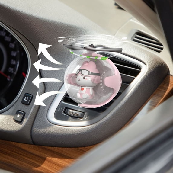 Tao Tao Astronaut Design Car Air Freshener With LED Lights– Subtle Fragrance, Decorative Auto Accessories Flying Ball Car Aromatherapy Car Outlet Decoration Interior A
