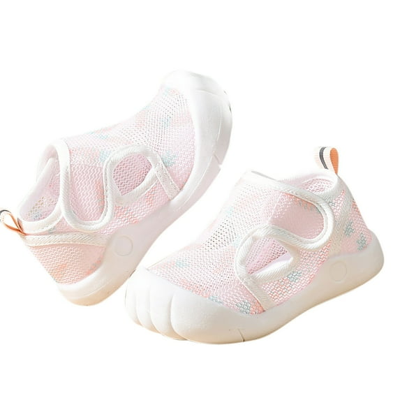 Tao Tao Baby Boy Girl Athletic Sports Sandals Breathable Summer Mesh Sneakers Non-Slip Toddler First Walking Shoes Casual Shoes Pink 21