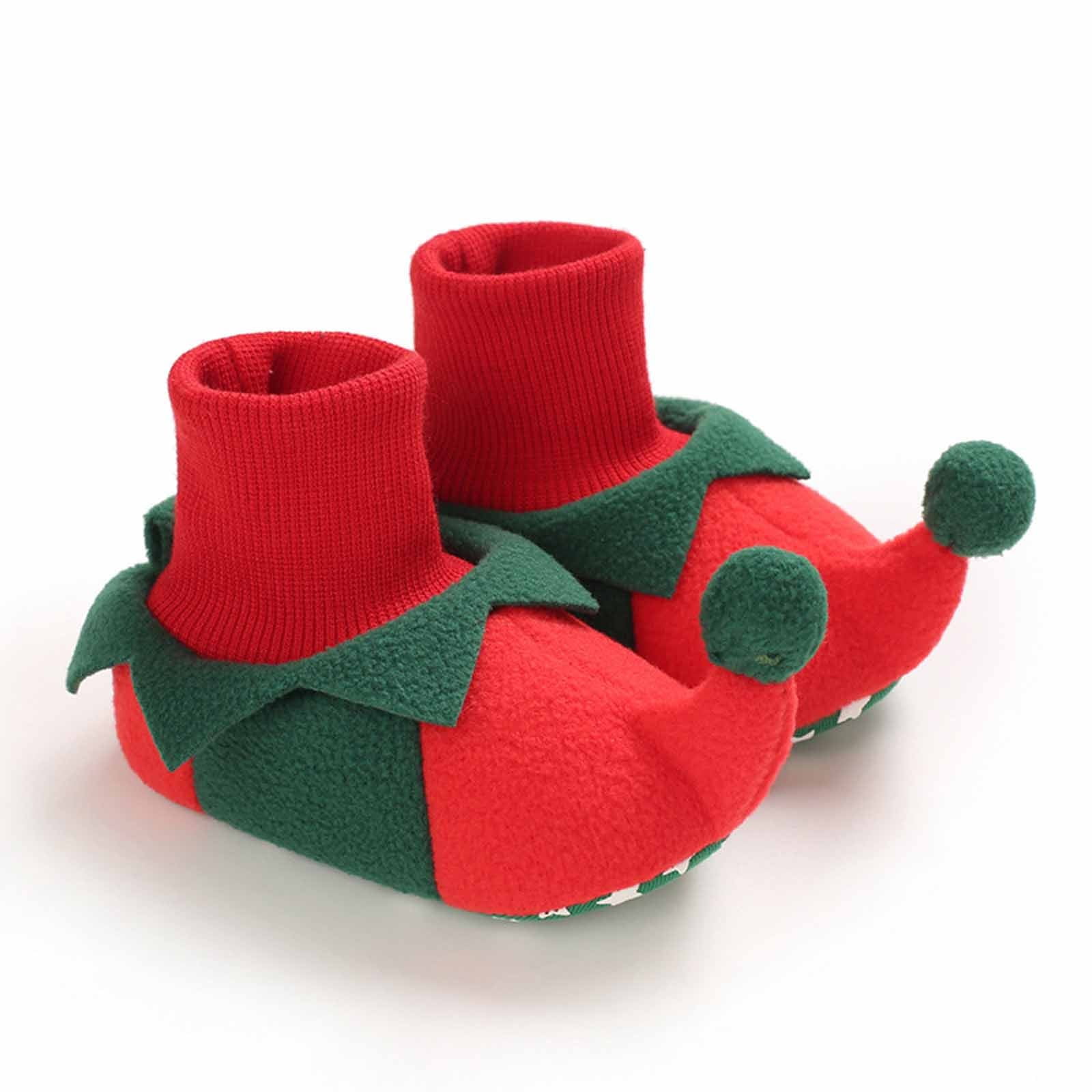 Baby Winter Slippers Warm Soft Fluffy TPR Indoor Anti Slip
