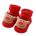 thumbnail image 1 of Tao Tao Baby Christmas Booties Socks Home Floor Anti-Slip Socks Boys Girls Xmas Winter Warm Thick Knitting Shoes Red 0 Years, 1 of 2