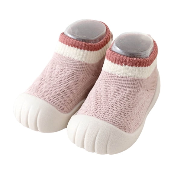 Tao Tao Baby First Walking Shoes Toddler Non Slip Sock Shoes Newborn Floor Slippers Infant Breathable Sneakers for Boys Girls Pink XS