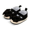 thumbnail image 1 of Tao Tao Baby Girl And Boys Shoes Unisex Sneakers For Infant/Toddlers Fashion Non-Slip Soft Bottom Sandals Princess Shoes Black 0-6Months, 1 of 6