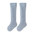 thumbnail image 1 of Tao Tao Baby Girls Cotton Socks Newborn Keep Warm Solid Color Sock Knee-High Stockings for Infant Toddler Blue 6 Years, 1 of 2