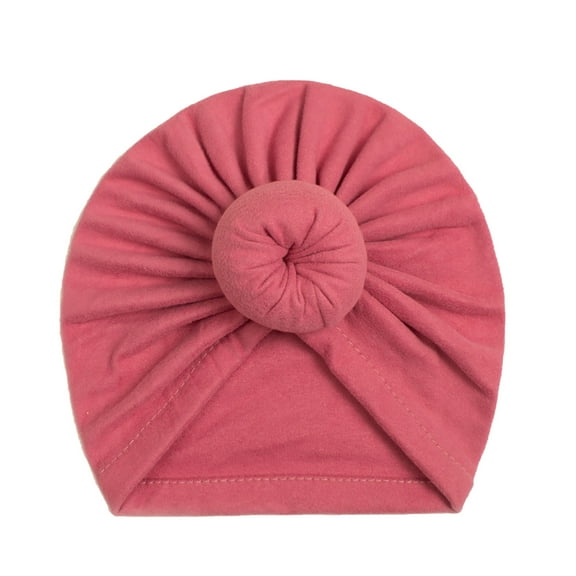 Tao Tao Baby Girls Soft Turban Headband Hats With Bowknot Donut Nursery Hospital Caps Beanies Bonnets Watermelon Red