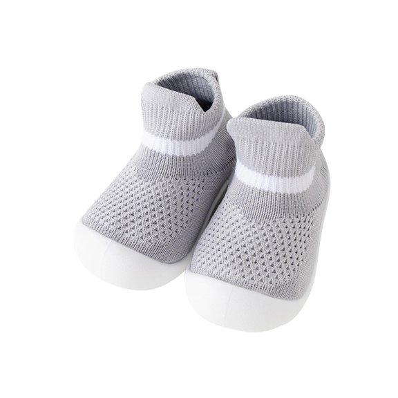 Tao Tao Baby Sock Shoes Toddler Walking Shoes Infant Slippers Boys & Girls Non-Slip Sneakers Gray 1-2Years