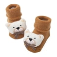 thumbnail image 1 of Tao Tao Baby Socks Newborn Slippers Cute Bear Socks Cotton Socks Soft Winter Newborn Slippers Baby Walking Socks Coffee 3 Months, 1 of 3