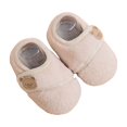 thumbnail image 1 of Tao Tao Baby Toddler Slippers Boys Girls Warm House shoes Indoor Slipper Kids soft Non-Slip Home Shoes Infant Plush Lined Walking Shoes Beige S, 1 of 3