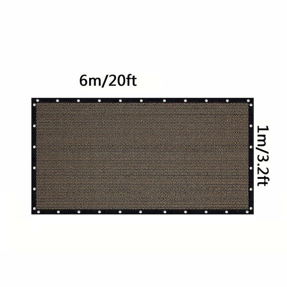 Tao Tao Balcony Privacy Screen, Fabric Sun Shade Cloth Shade Cloth Deck Shield Screen Fence Cover,UV Protection and Weather-Resistant,For Patio, Backyard, Outdoor Pool, Porch, Railing Brown