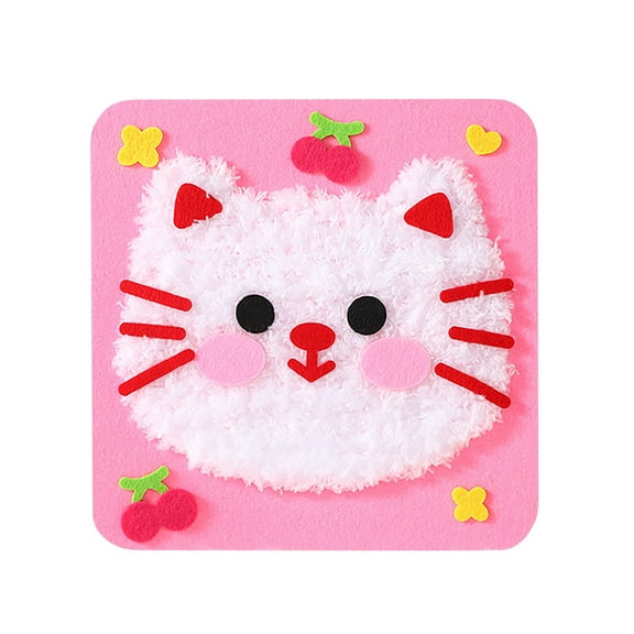 Tao Tao Cartoon Cat Felt Embroidery Stitching Felt Sewing Crafts Projects Arts & Crafts Educational Toys Sewing Kit For Kids Animal Sewing Craft Kit For Kids