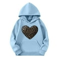 thumbnail image 1 of Tao Tao Children's Hoodie With Long Sleeved Pattern Printed Round Neck Hooded Top Suitable For Hooded Sports Hoodies Of Boys And Girls Of All Ages Blue 5 Years, 1 of 4