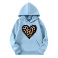 thumbnail image 1 of Tao Tao Children's Hoodie With Long Sleeved Pattern Printed Round Neck Hooded Top Suitable For Hooded Sports Hoodies Of Boys And Girls Of All Ages Blue 9 Years, 1 of 4
