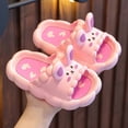 thumbnail image 1 of Tao Tao Cute Bunny Slippers Slides For Girls, Funny Cartoon Animal Platform House Sandals Slipper For Indoor Outdoor Pink 3-4 Years, 1 of 2