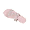 thumbnail image 1 of Tao Tao Flat Sandals for Women Dressy Summer Beach Sandals Slip On Comfortable Sandals Cute Ankle Strap Rhinestone Sandals Vacation Casual Wedding Party Shoes Pink 36, 1 of 9