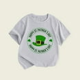 thumbnail image 1 of Tao Tao Happy St.Patrick's Day Kids Shirts Boys and Girls Green Hat Graphic T-Shirt Summer Irish Clover Tops Holiday Clothes Gray 9 Years, 1 of 3