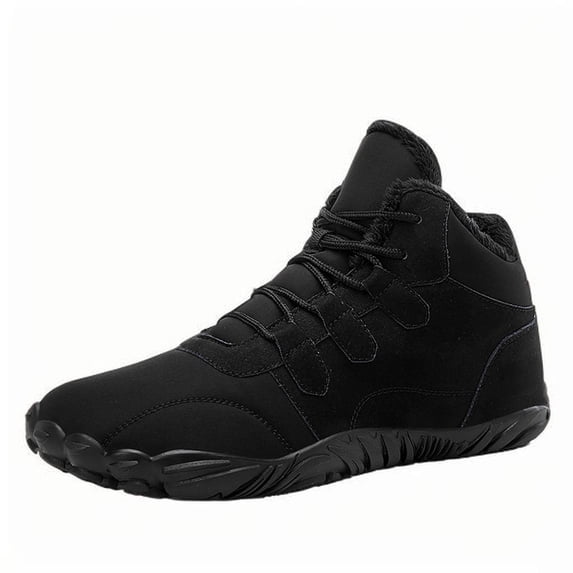 Tao Tao Hike Winter Footwear Barefoot Boots Mens Womens, Waterproof Winter Snow Boots, Warm Ankle Booties, Non-Slip Hike Shoes for Hiking Walking Outdoor Black 44