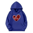 thumbnail image 1 of Tao Tao Hoodies For Teen Girls Boys Graphic Prints Sweatshirts Long Sleeve Pullover Tops Casual Sports Sweatshirts Valentine's Day Dark Blue 11 Years, 1 of 4