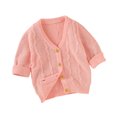 thumbnail image 1 of Tao Tao Infant Baby Boy Girl Long Sleeve Knitted Sweater Button Cardigan Coat Twist Knitwear Jacket Winter Warm Clothes Pink 3 Months, 1 of 6
