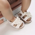 thumbnail image 1 of Tao Tao Infant Baby Girls Sandals Non Slip Soft Sole Toddler First Walker Crib Dress Shoes Summer Breathable Soft Bottom Bow Sandals White 6-9Months, 1 of 7