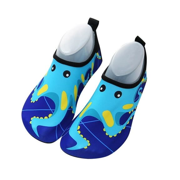 Tao Tao Kids Boys Girls Swim Water Shoes, Toddler Kids Swim Water Shoes Non Slip Quick Dry Beach Shoes,Barefoot Sports Shoes Aqua Socks for Beach Outdoor Sports Dark Blue 4 Years