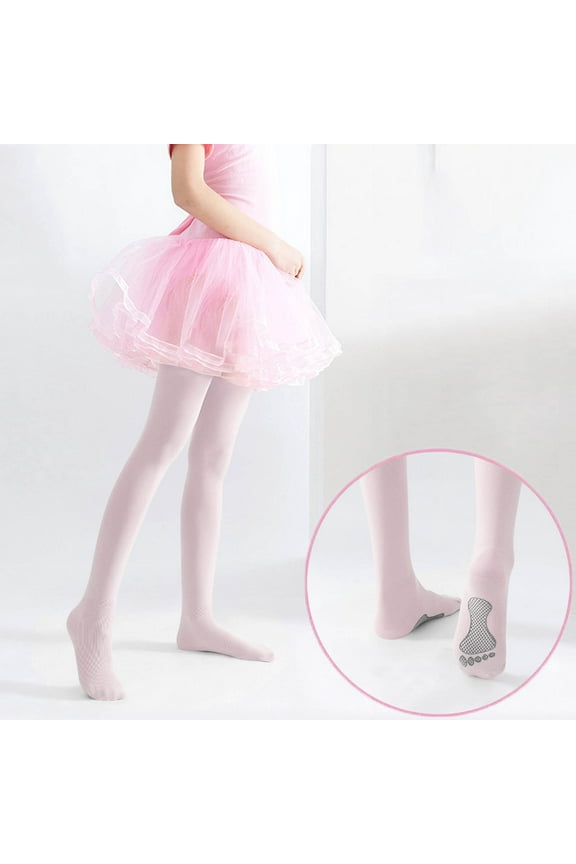 Tao Tao Kids Girls Dance Ballet Tights Transition Leggings Ultra Soft Convertible Tights For Students (Toddler/Kids) Pink XXL