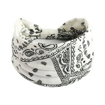 Tao Tao Knotted Headbands - Wide Plain Bandana Hair Bands, Soft Turban Style For Women White Free Size