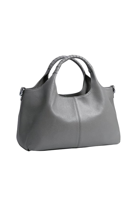 Leather Shoulder Bags Purses and Handbags for Women Satchel Designer Cross Body Hobo Medium Size Tote Gray Free Size