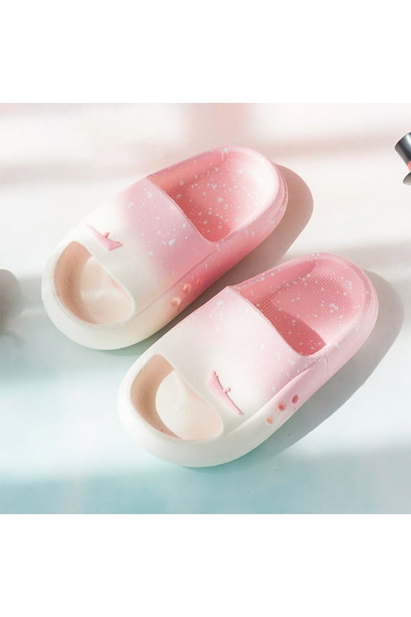 Little Boy Girl Cute Clogs Water Sandals Slip On Shoes Summer Indoor Open Toe Kids Comfy Slides for Unisex Children Pink 5-6 Years