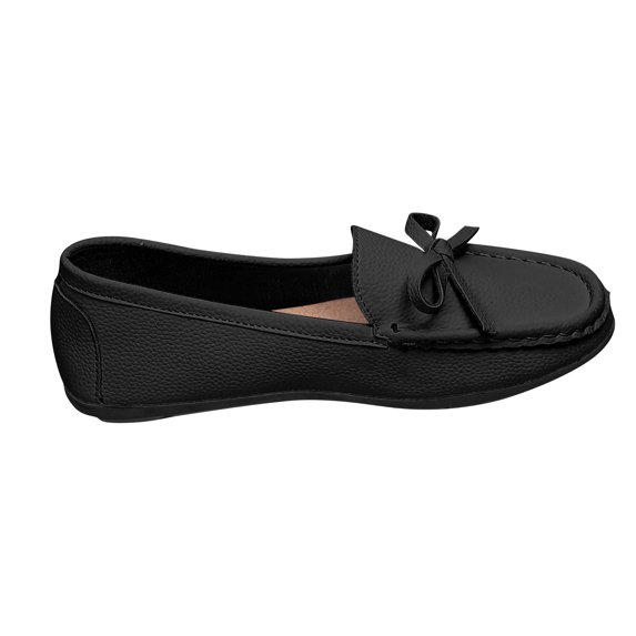 Tao Tao Loafers for Women Casual Flat Shoes Slip On Penny Loafers Comfortable Breathable Boat Shoes for Work Driving Walking Black 40