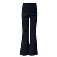 thumbnail image 1 of Tao Tao Maternity Flare Leggings for Women, Elegant Stomach Support Dress Pants Casual Pregnancy Workout Pants with Pockets Black L, 1 of 3