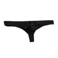 thumbnail image 1 of Tao Tao Men Transparent Thongs And G Strings Men's Underwear Smooth Ice Silk Panties Low-Rise Men T- Back Panties Black 3XL, 1 of 3