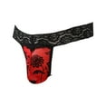 thumbnail image 1 of Tao Tao Men's Lace Pouch Panties Hipster Panty Thongs G String Bikini Briefs Underwear T Back For Valentine's Day Red L, 1 of 3