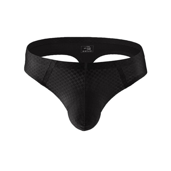 Tao Tao Men's Underwear Low Waist Briefs Mens Thong Breathable Mesh G-String Underpants Black 3XL