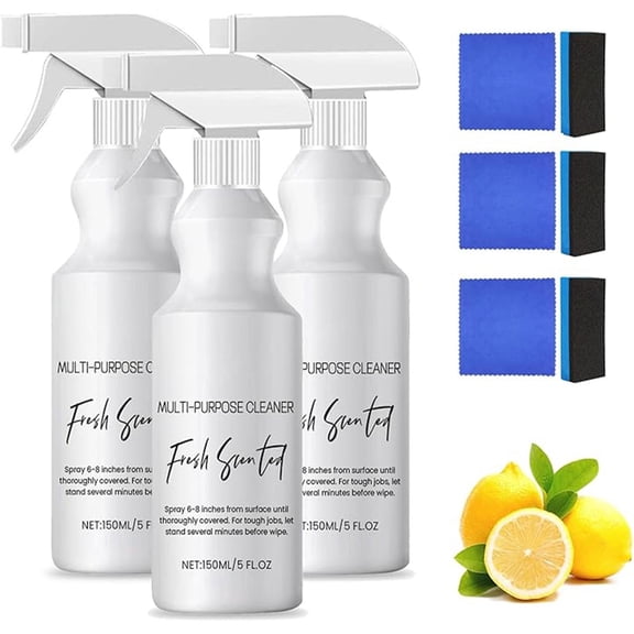 Tao Tao Multi Purpose Cleaner, All-Purpose Cleaner With Cloth+ Sponge Multi-Purpose Foam Cleaning Spray, Multipurpose Bathroom Foam Cleaner 3Pcs